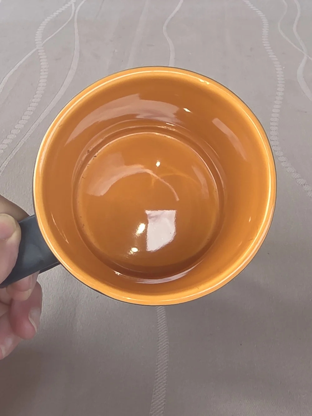 Starbucks Mermaid Collectible Bone China Mug Cup 2011 Matte Black & Orange